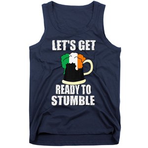 Saint Patrick's Day Tee Lets Get Ready To Stumble Tank Top