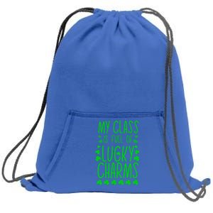 St Patrick's Day My Class Is Full Of Little Lucky Cool Gift Sweatshirt Cinch Pack Bag