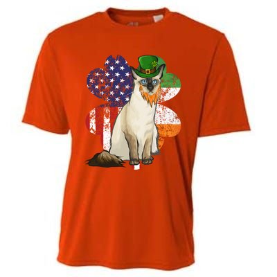 St Patricks Day Irish American Flag Balinesegiftjavanese Cat Great Gift Cooling Performance Crew T-Shirt