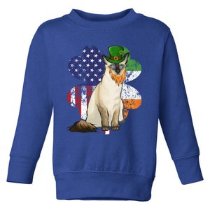 St Patricks Day Irish American Flag Balinesegiftjavanese Cat Great Gift Toddler Sweatshirt