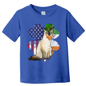 St Patricks Day Irish American Flag Balinesegiftjavanese Cat Great Gift Toddler T-Shirt