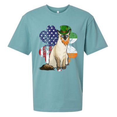 St Patricks Day Irish American Flag Balinesegiftjavanese Cat Great Gift Sueded Cloud Jersey T-Shirt