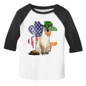 St Patricks Day Irish American Flag Balinesegiftjavanese Cat Great Gift Toddler Fine Jersey T-Shirt