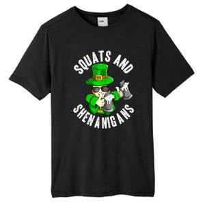 St Patricks Day Squats And Shenanigans Leprechaun Workout Gift Tall Fusion ChromaSoft Performance T-Shirt