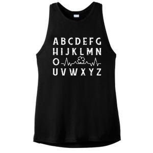 St Patricks Day Nurse PQRST Alphabet Funny Nurses Ladies PosiCharge Tri-Blend Wicking Tank