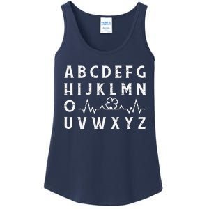 St Patricks Day Nurse PQRST Alphabet Funny Nurses Ladies Essential Tank