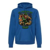 St Patrick's Day Idaho Irish American Heritage Firefighter Great Gift Premium Hoodie