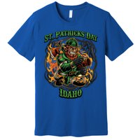 St Patrick's Day Idaho Irish American Heritage Firefighter Great Gift Premium T-Shirt