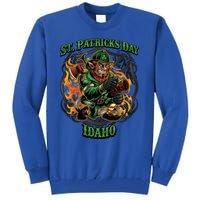 St Patrick's Day Idaho Irish American Heritage Firefighter Great Gift Tall Sweatshirt