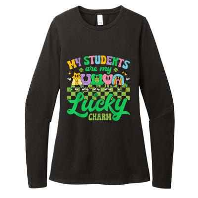 St Patricks Day Teacher Shirt My Students Are My Lucky Charm Womens CVC Long Sleeve Shirt