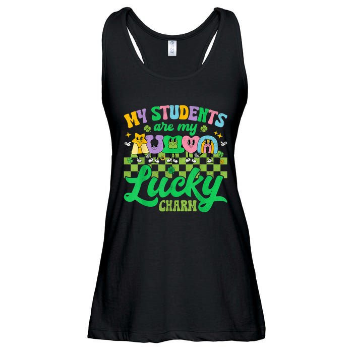 St Patricks Day Teacher Shirt My Students Are My Lucky Charm Ladies Essential Flowy Tank