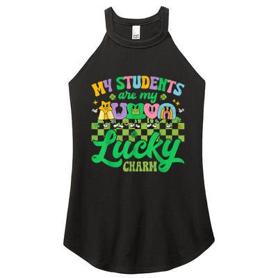 St Patricks Day Teacher Shirt My Students Are My Lucky Charm Women's Perfect Tri Rocker Tank