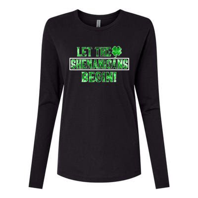 St Patricks Day Shirts Let The Shenanigans Begin Tie Dye Womens Cotton Relaxed Long Sleeve T-Shirt