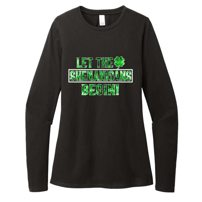 St Patricks Day Shirts Let The Shenanigans Begin Tie Dye Womens CVC Long Sleeve Shirt