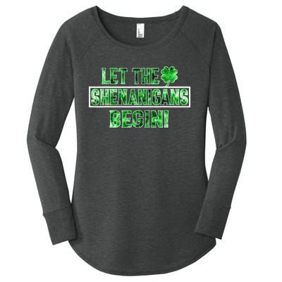 St Patricks Day Shirts Let The Shenanigans Begin Tie Dye Women's Perfect Tri Tunic Long Sleeve Shirt