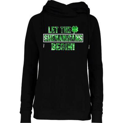 St Patricks Day Shirts Let The Shenanigans Begin Tie Dye Womens Funnel Neck Pullover Hood