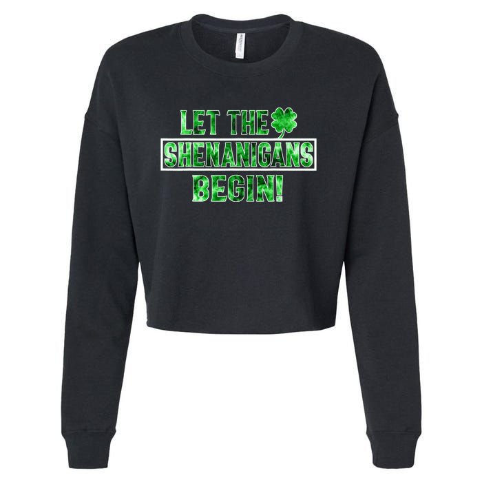 St Patricks Day Shirts Let The Shenanigans Begin Tie Dye Cropped Pullover Crew