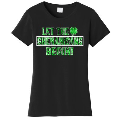 St Patricks Day Shirts Let The Shenanigans Begin Tie Dye Women's T-Shirt