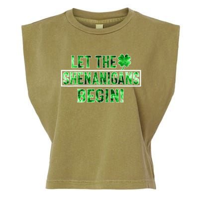 St Patricks Day Shirts Let The Shenanigans Begin Tie Dye Garment-Dyed Women's Muscle Tee