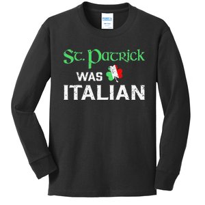 St Patrick's Day Pajama St Patricks Was Italian Saint Kids Long Sleeve Shirt