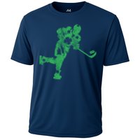 St Patricks Day Hockey Irish Boy Saint PaddyS Shamrock Cooling Performance Crew T-Shirt