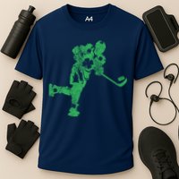 St Patricks Day Hockey Irish Boy Saint PaddyS Shamrock Cooling Performance Crew T-Shirt