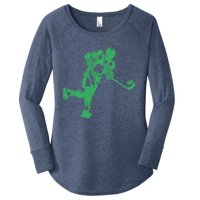 St Patricks Day Hockey Irish Boy Saint PaddyS Shamrock Women's Perfect Tri Tunic Long Sleeve Shirt