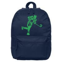 St Patricks Day Hockey Irish Boy Saint PaddyS Shamrock 16 in Basic Backpack