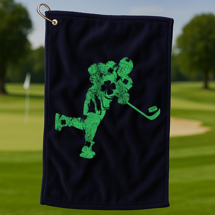 St Patricks Day Hockey Irish Boy Saint PaddyS Shamrock Golf Towel