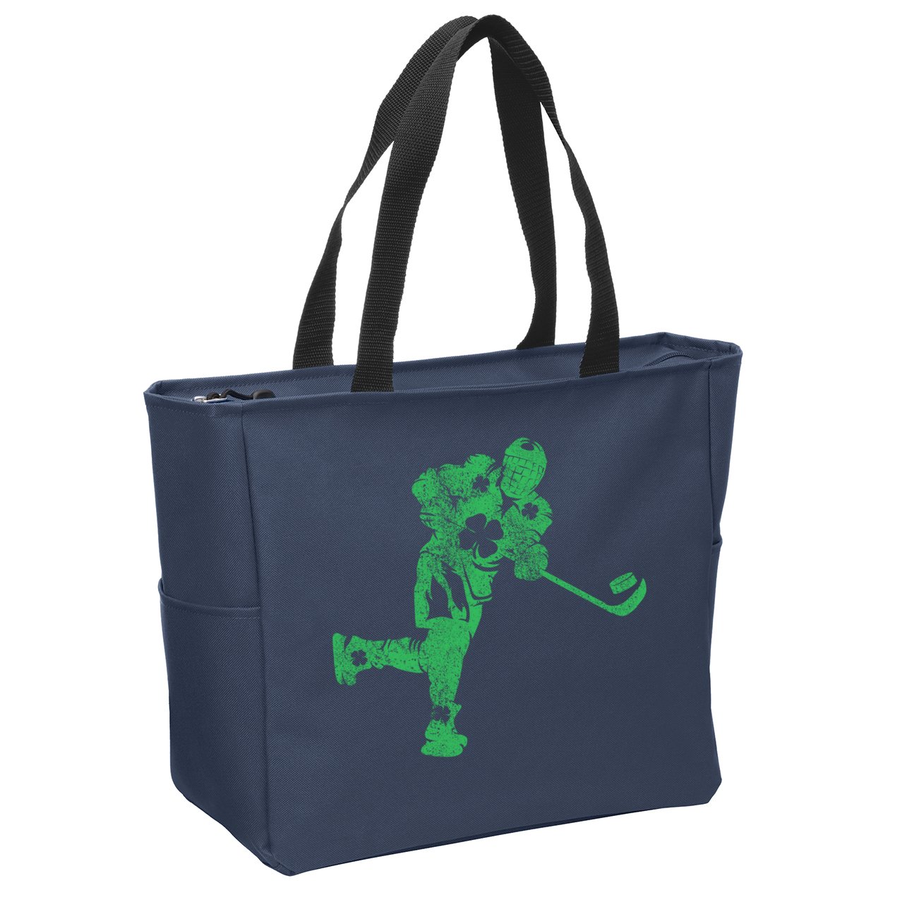 St Patricks Day Hockey Irish Boy Saint PaddyS Shamrock Zip Tote Bag