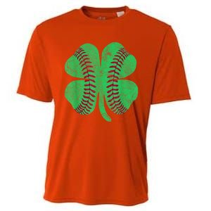 St Patricks Day Shamrock Baseball Saint Paddy's Kids Boys Cooling Performance Crew T-Shirt