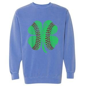 St Patricks Day Shamrock Baseball Saint Paddy's Kids Boys Garment-Dyed Sweatshirt