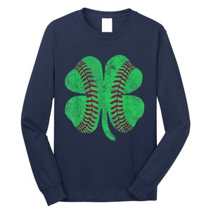 St Patricks Day Shamrock Baseball Saint Paddy's Kids Boys Long Sleeve Shirt