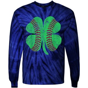 St Patricks Day Shamrock Baseball Saint Paddy's Kids Boys Tie-Dye Long Sleeve Shirt