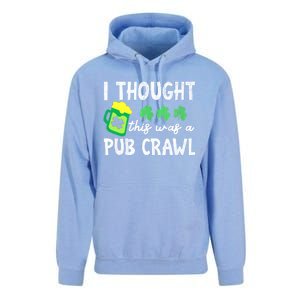 St Patricks Day Funny 5k I Thought This Was A Pub Crawl Gift Unisex Surf Hoodie