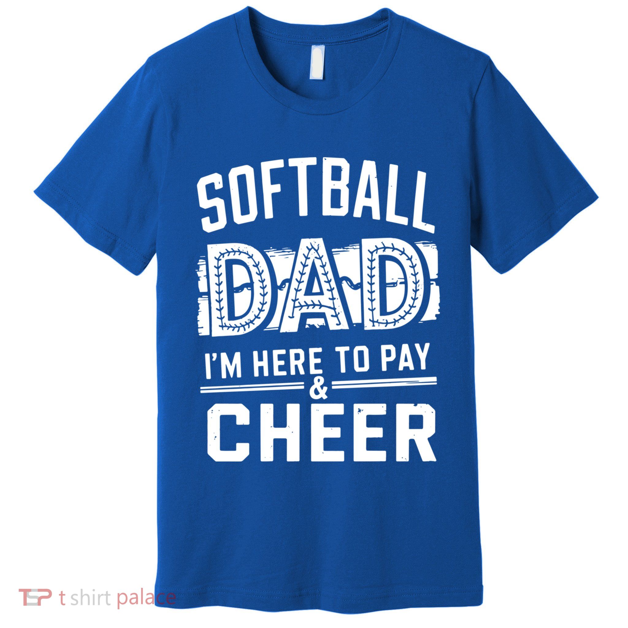 Softball Player Daddy Humor Design Funny Softball Dad Meaningful Gift Premium T-Shirt
