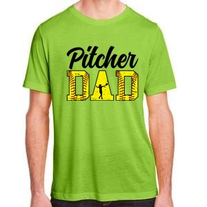 Softball Pitcher Dad Of A Softball Pitcher Father Funny Gift Adult ChromaSoft Performance T-Shirt