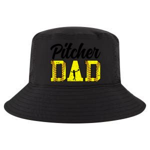 Softball Pitcher Dad Of A Softball Pitcher Father Funny Gift Cool Comfort Performance Bucket Hat