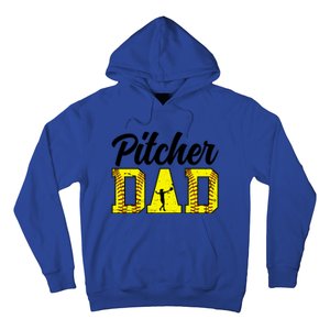 Softball Pitcher Dad Of A Softball Pitcher Father Funny Gift Hoodie