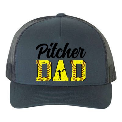 Softball Pitcher Dad Of A Softball Pitcher Father Funny Gift Yupoong Adult 5-Panel Trucker Hat