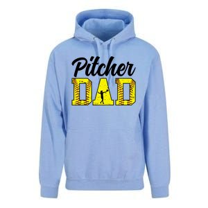 Softball Pitcher Dad Of A Softball Pitcher Father Funny Gift Unisex Surf Hoodie