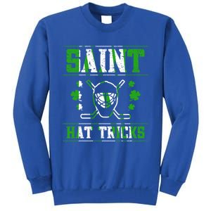 St Patrick`s Day Irish Saint Hat Tricks Lucky Hockey Green Gift Sweatshirt