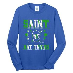 St Patrick`s Day Irish Saint Hat Tricks Lucky Hockey Green Gift Tall Long Sleeve T-Shirt