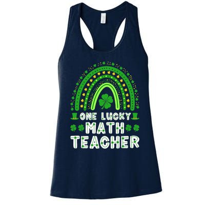 St. Patrick's Day One Lucky Match Teacher Ireland Premium Women's Racerback Tank