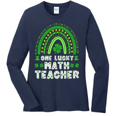 St. Patrick's Day One Lucky Match Teacher Ireland Premium Ladies Long Sleeve Shirt