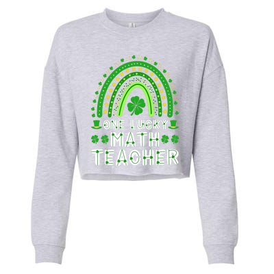 St. Patrick's Day One Lucky Match Teacher Ireland Premium Cropped Pullover Crew