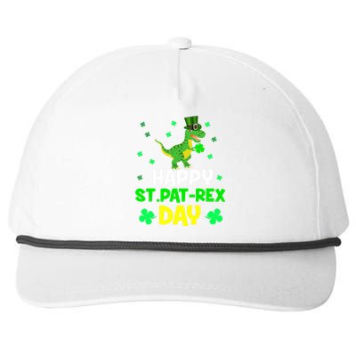 St Patricks Day Dinosaur Dino Saurus Irish Shamrock Boy Snapback Five-Panel Rope Hat