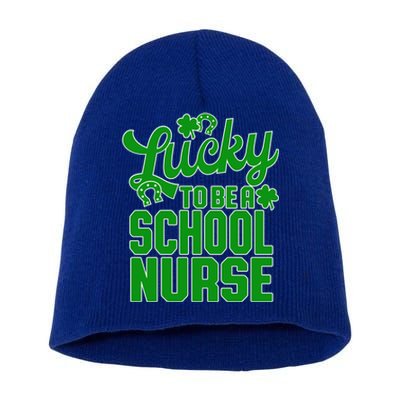 St Patrick's Day School Nurse Design Gift Short Acrylic Beanie