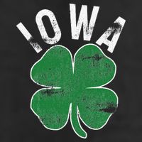 St Patrick's Day Shamrock Iowa Irish Saint Paddy's Gift 7 Panel Mesh Trucker Snapback Hat