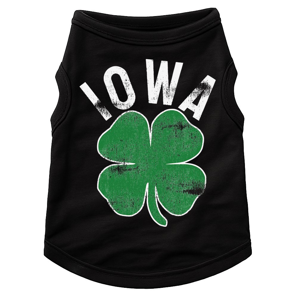 St Patrick's Day Shamrock Iowa Irish Saint Paddy's Gift Doggie Tank